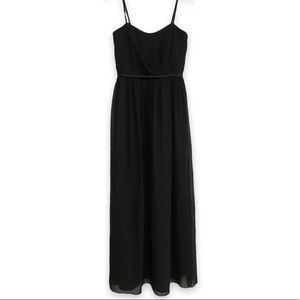 Alfred Angelo Black Spaghetti Strap Maxi Dress